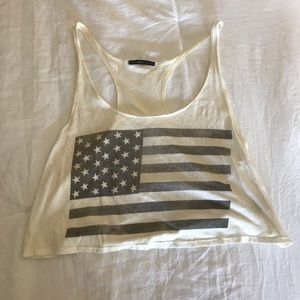 Vintage brandy American flag tank top